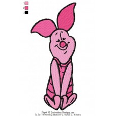 Piglet 12 Embroidery Designs
